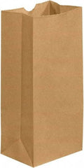 Made in USA - Kraft Grocery Bag - 5-1/4 x 3-7/16 x 10-15/16, Kraft - Exact Tool & Supply