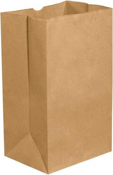 Made in USA - Kraft Grocery Bag - 8-1/4 x 5-15/16 x 13-3/8, Kraft - Exact Tool & Supply