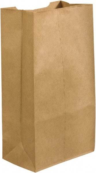 Made in USA - Kraft Grocery Bag - 12 x 7 x 21-3/4, Kraft - Exact Tool & Supply