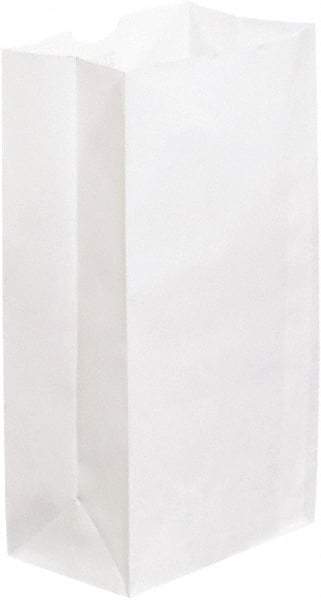 Made in USA - Kraft Grocery Bag - 6 x 3-5/8 x 11, White - Exact Tool & Supply