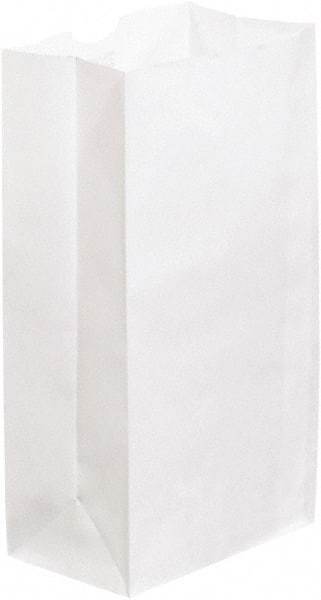 Made in USA - Kraft Grocery Bag - 6-1/8 x 4 x 12-3/8, White - Exact Tool & Supply