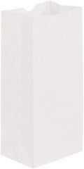 Made in USA - Kraft Grocery Bag - 5 x 3-1/4 x 9-3/4, White - Exact Tool & Supply