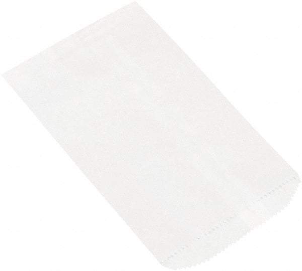 Made in USA - Kraft Grocery Bag - 6-1/4 x 9-1/4, White - Exact Tool & Supply