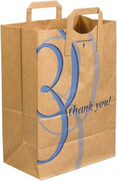Made in USA - Kraft Grocery Bag - 12 x 7 x 17, Kraft - Exact Tool & Supply