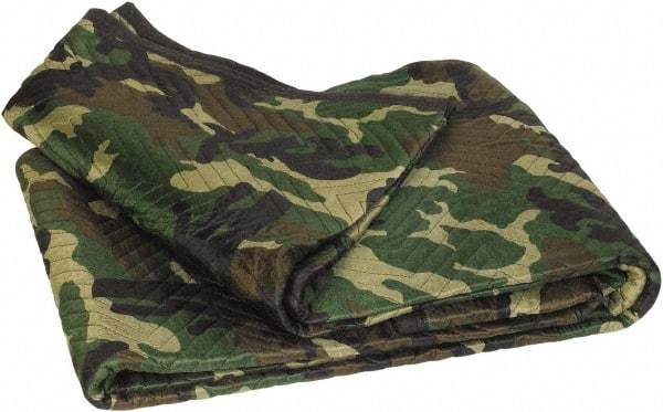 Value Collection - 72" Long x 80" Wide Cotton/Poly Blend Tarp & Dust Cover - Camouflage - Exact Tool & Supply