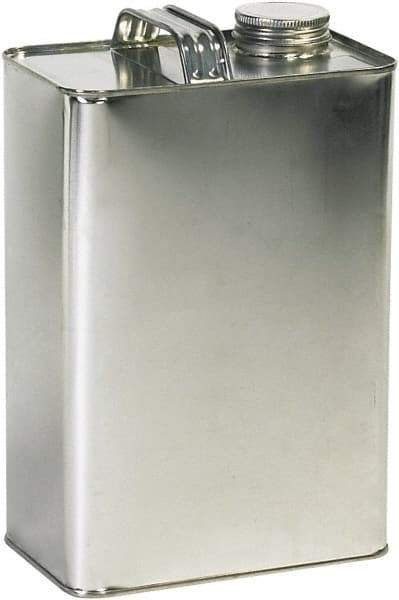 Made in USA - 1 Gal Gray Rectangular Metal Can - 10" High - Exact Tool & Supply