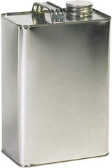 Made in USA - 1 Gal Gray Rectangular Metal Can - 10" High - Exact Tool & Supply