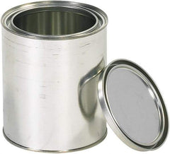 Value Collection - 1/4 Gal Gray Cylinder Metal Can - 8" High - Exact Tool & Supply
