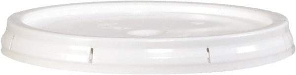 Made in USA - Tote & Storage Container Lids For Use With: 5 Gallon Bucket Color: White - Exact Tool & Supply