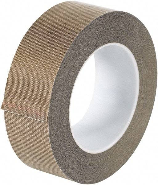 Made in USA - 18 Yd Long x 1-1/2" Wide, Brown Silicone PTFE Tape - 3 mil Thick - Exact Tool & Supply