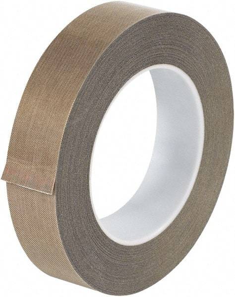 Made in USA - 18 Yd Long x 1" Wide, Brown Silicone PTFE Tape - 3 mil Thick - Exact Tool & Supply