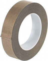 Made in USA - 18 Yd Long x 1" Wide, Brown Silicone PTFE Tape - 10 mil Thick - Exact Tool & Supply