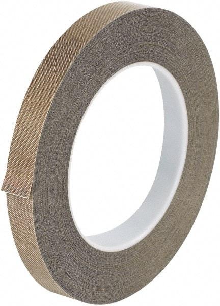 Made in USA - 36 Yd Long x 1/2" Wide, Brown Silicone PTFE Tape - 3 mil Thick - Exact Tool & Supply