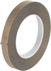 Made in USA - 36 Yd Long x 1/2" Wide, Brown Silicone PTFE Tape - 3 mil Thick - Exact Tool & Supply