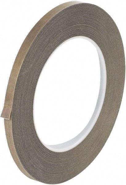 Made in USA - 18 Yd Long x 1/4" Wide, Brown Silicone PTFE Tape - 3 mil Thick - Exact Tool & Supply