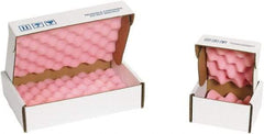 Made in USA - 8" Long x 8" Wide, Antistatic Foam Shippers - Pink & White, Standard Grade - Exact Tool & Supply