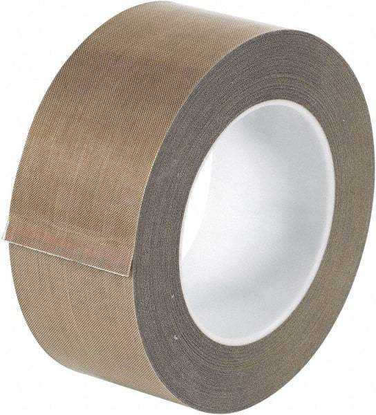 Made in USA - 18 Yd Long x 2" Wide, Brown Silicone PTFE Tape - 10 mil Thick - Exact Tool & Supply
