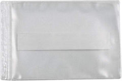 Superscan - 50 Piece Clear Press-On Vinyl Envelope - 4" High x 8" Wide - Exact Tool & Supply
