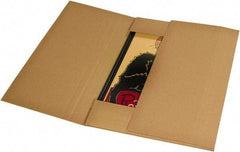 Made in USA - 30" Wide x 36" Long x 6" High Rectangle Crush Proof Mailers - 1 Wall, Kraft (Color) - Exact Tool & Supply