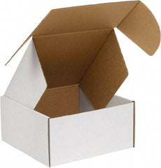 Made in USA - 12" Wide x 12" Long x 6" High Rectangle Crush Proof Mailers - 1 Wall, White - Exact Tool & Supply