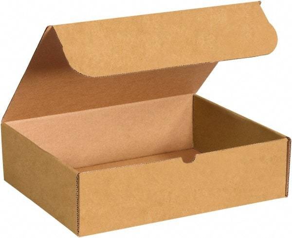 Made in USA - 11-1/4" Wide x 14-1/4" Long x 4" High Rectangle Crush Proof Mailers - 1 Wall, Kraft (Color) - Exact Tool & Supply