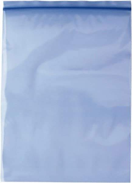 Made in USA - 12 x 18", 4 mil VCI Reclosable Polybags - Blue - Exact Tool & Supply