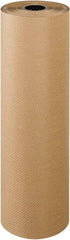 Made in USA - 300' Long x 36" Wide Roll of Indented Kraft Paper - 60 Lb Paper Weight - Exact Tool & Supply