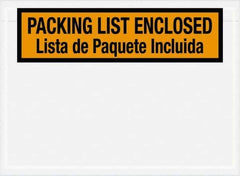 Value Collection - 1,000 Piece, 7-1/2" Long x 5-1/2" Wide, Packing List Envelope - Orange - Exact Tool & Supply