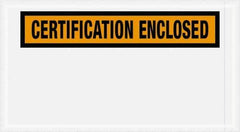 Value Collection - 1,000 Piece, 5-1/2" Long x 10" Wide, Packing List Envelope - Certification Enclosed, Orange - Exact Tool & Supply