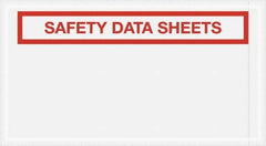 Value Collection - 1,000 Piece, 5-1/2" Long x 10" Wide, Packing List Envelope - Material Safety Data Sheets Enclosed, Clear - Exact Tool & Supply