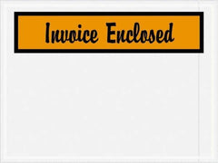 Value Collection - 1,000 Piece, 4-1/2" Long x 6" Wide, Packing List Envelope - Invoice Enclosed, Orange - Exact Tool & Supply