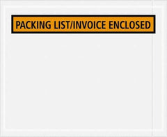 Value Collection - 1,000 Piece, 4-1/2" Long x 5-1/2" Wide, Packing List Envelope - Packing List/Invoice Enclosed, Orange - Exact Tool & Supply
