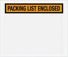Value Collection - 500 Piece, 10" Long x 12" Wide, Packing List Envelope - Packing List Enclosed, Orange - Exact Tool & Supply