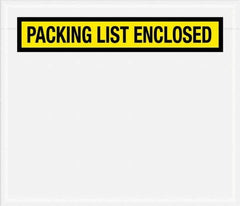 Value Collection - 1,000 Piece, 7" Long x 6" Wide, Packing List Envelope - Packing List Enclosed, Yellow - Exact Tool & Supply