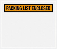 Value Collection - 1,000 Piece, 7" Long x 6" Wide, Packing List Envelope - Packing List Enclosed, Orange - Exact Tool & Supply