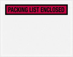 Value Collection - 1,000 Piece, 7" Long x 5-1/2" Wide, Packing List Envelope - Packing List Enclosed, Red - Exact Tool & Supply