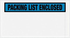 Value Collection - 1,000 Piece, 5-1/2" Long x 10" Wide, Packing List Envelope - Packing List Enclosed, Blue - Exact Tool & Supply