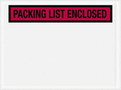 Value Collection - 1,000 Piece, 4-1/2" Long x 6" Wide, Packing List Envelope - Packing List Enclosed, Red - Exact Tool & Supply