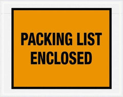 Value Collection - 1,000 Piece, 7" Long x 5-1/2" Wide, Packing List Envelope - Packing List Enclosed, Orange - Exact Tool & Supply