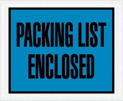 Value Collection - 1,000 Piece, 4-1/2" Long x 5-1/2" Wide, Packing List Envelope - Packing List Enclosed, Blue - Exact Tool & Supply