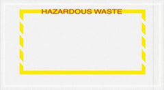 Value Collection - 1,000 Piece, 5-1/2" Long x 10" Wide, Packing List Envelope - Hazardous Waste, Yellow - Exact Tool & Supply