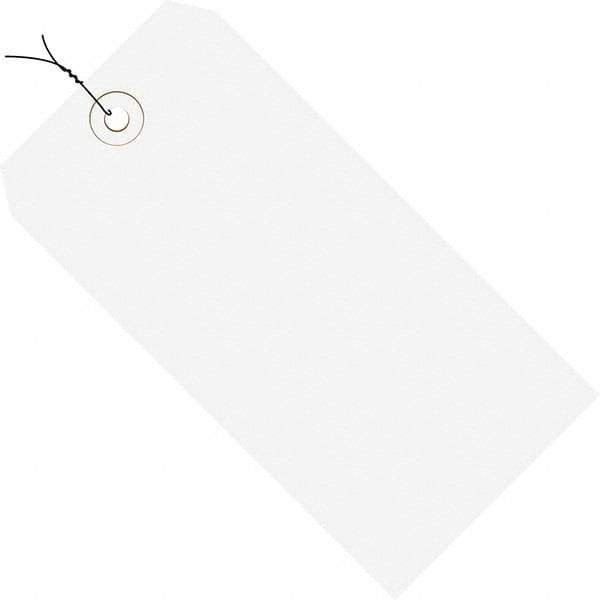 Made in USA - 3-3/4" High x 1-7/8" Long, Safety & Facility Blank Tag - White Cardstock - Exact Tool & Supply