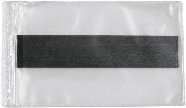 Superscan - 50 Piece Clear Magnetic Vinyl Envelope - 3" High x 5" Wide - Exact Tool & Supply