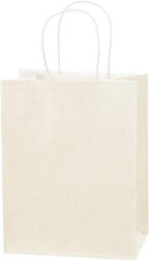 Made in USA - Kraft Grocery Bag - 8 x 4-1/2 x 10-1/4, French Vanilla - Exact Tool & Supply