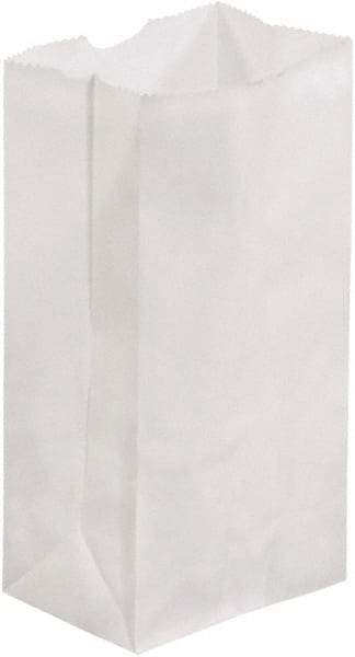 Made in USA - Kraft Grocery Bag - 3-1/2 x 2-3/8 x 6-7/8, White - Exact Tool & Supply
