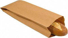 Made in USA - Kraft Grocery Bag - 4-1/2 x 2-1/2 x 16, Kraft - Exact Tool & Supply