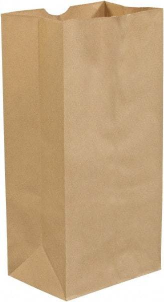 Made in USA - Kraft Grocery Bag - 8-1/4 x 5-1/4 x 18, Kraft - Exact Tool & Supply