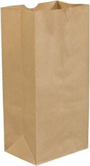 Made in USA - Kraft Grocery Bag - 8-1/4 x 5-1/4 x 18, Kraft - Exact Tool & Supply