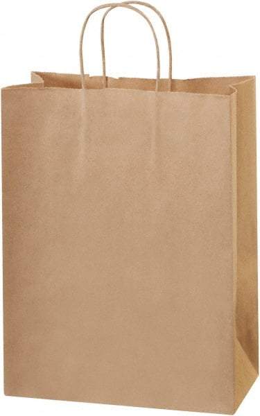 Made in USA - Kraft Grocery Bag - 10 x 5 x 13, Kraft - Exact Tool & Supply