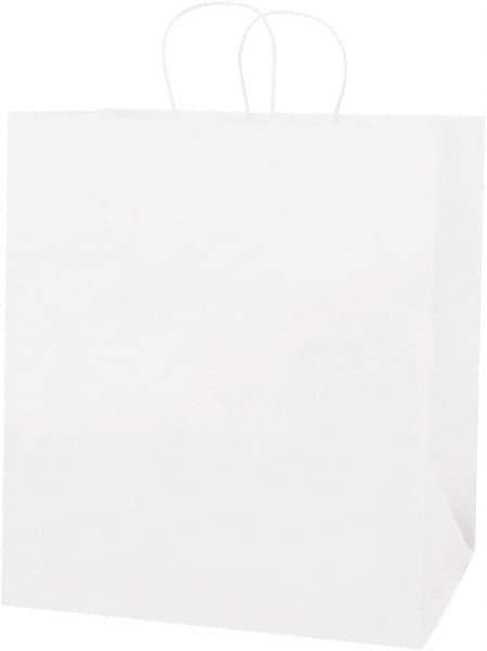 Made in USA - Kraft Grocery Bag - 14 x 10 x 15-1/2, White - Exact Tool & Supply